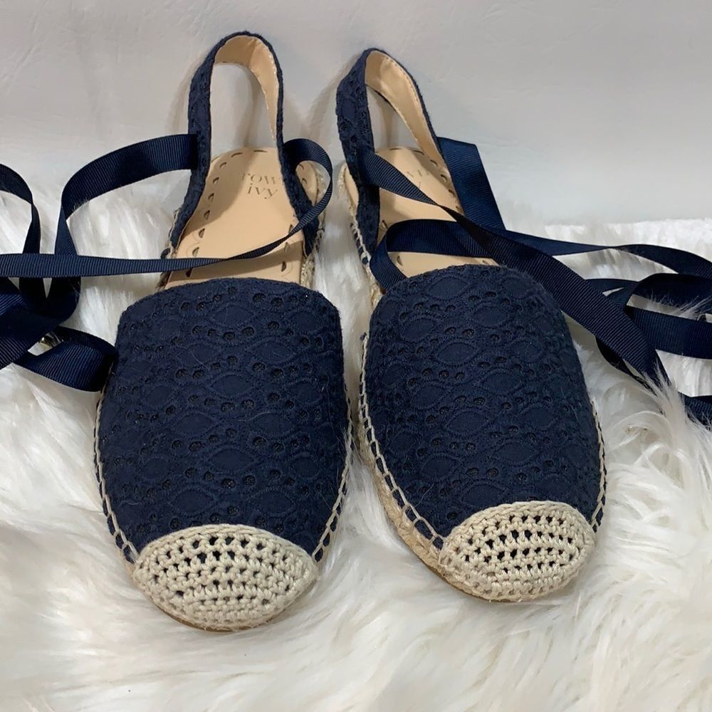 Crown & Ivy “Fallentina” Ribbon Tie Espadrille